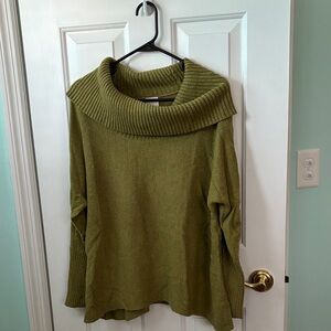 Chico's Olive Cowl Neck Sweater